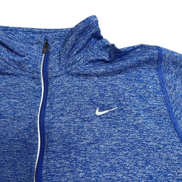 NIKE DRI-FIT PULLOVER 1/2 ZIP LIGHTWEIGHT STRETCH WOMENS M BLUE HEATHER ATHLETIC - Picture 3 of 9